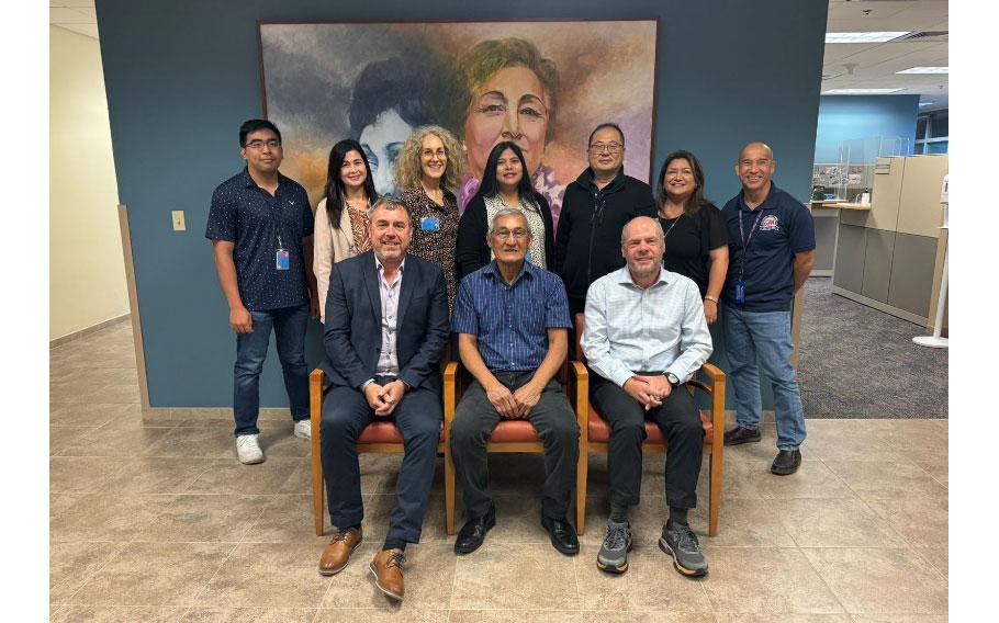 Pictured front row from left are George Whyte, APAC Managing Director, Aggreko; John Benavente, P.E., General Manager, Guam Power Authority; John Wilson, Area Manager North Asia, Aggreko. Back row from left are Brian San Nicolas, Engineer I, Guam Power Authority; Lorraine Shinohara, P.E., Engineer Supervisor, Guam Power Authority; Marianne Woloschuk, Legal Counsel, Guam Power Authority; Jennifer Sablan, P.E., Assistant General Manager of Operations, Guam Power Authority; John Kim, Chief Financial Officer, Guam Power Authority; Tricee Limtiaco, Assistant General Manager of Administration, Guam Power Authority; Francis Iriarte, P.E., Engineer Supervisor, Guam Power Authority.