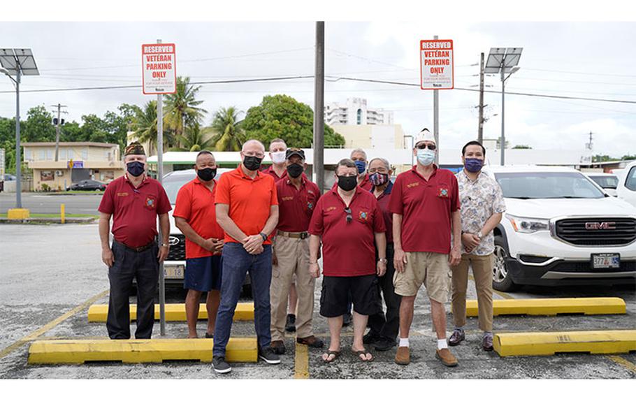 In photo: Members of the VFW Post 2917 Organization and DOCOMO PACIFIC employees Roderick Boss, Chief Executive Officer and Nathan Taimanglo, Chief People Officer