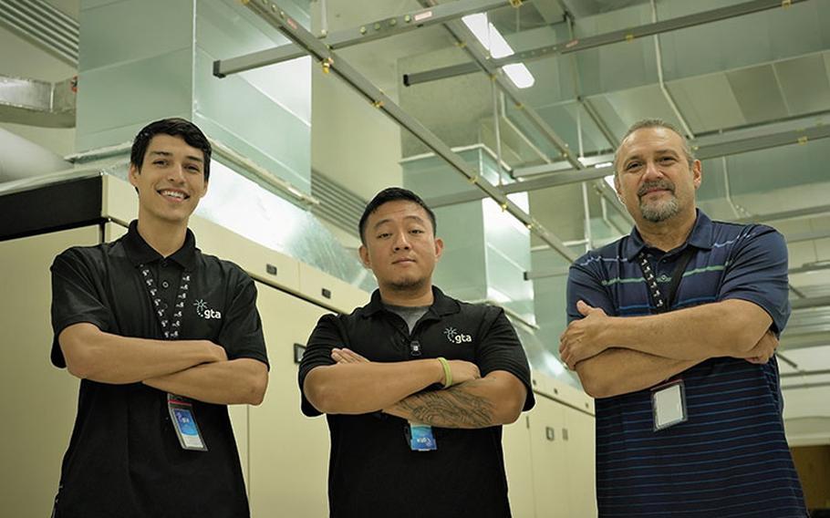 From L-R: Antonio Prieto, NOC Lead, Erik Aquino, NOC Manager, Jeffery Bailey, Senior Station Manager