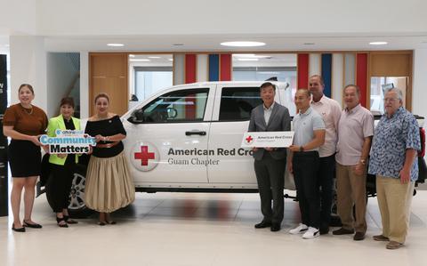 Photo Of As part of Atkins Kroll’s 110th anniversary celebration, Atkins Kroll President Alex Yap presents the American Red Cross (ARC) Guam Chapter with a 2024 Toyota Tacoma on Tuesday, April 23, 2024, during a ceremony at the AK Toyota Showroom in Tamuning.