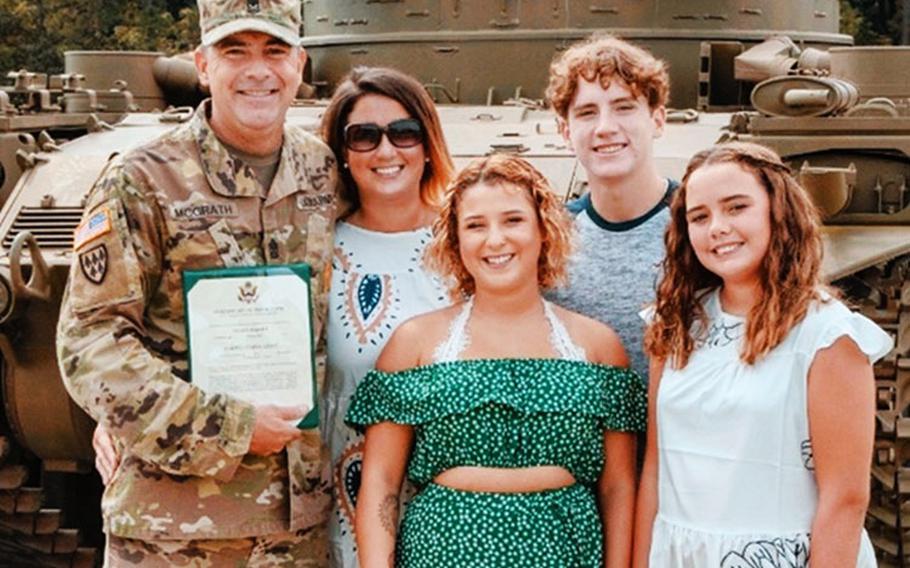 Army Sgt. Maj. Patrick McGrath, 108th Defense Artillery Brigade, shares his story of seeking help after contemplating suicide in 2019. (Courtesy Photo)