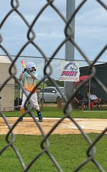 a boy at bat