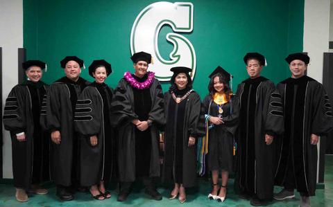 Photo Of The University of Guam Board of Regents meets with President of the Republic of Palau Surangel S. Whipps, Jr. before the Fañomnåkan (Spring) Commencement Ceremony on May 25 at the UOG Calvo Field House.