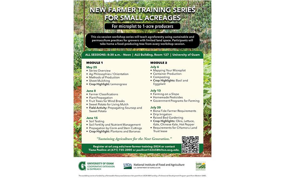 New Farmer Training Series for Small Acreages flyer