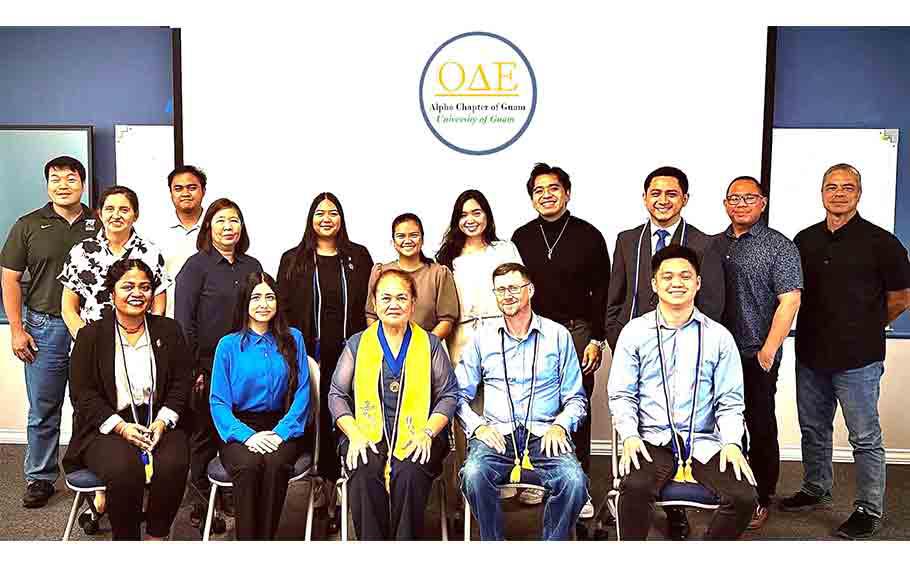 The Omicron Delta Epsilon (ODE) International Honor Society for Economics-Alpha Chapter of Guam at the University of Guam (ODE-UOG Chapter) welcomed six new members at an induction ceremony.