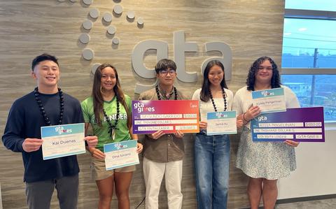 Photo Of 2024-2025 GTA Youth Leaders (L-R): Kai Landen Duenas, Dina Soriano, Segundo Garrido, Jamie Xu, and Alyssa Marie Pangelinan.