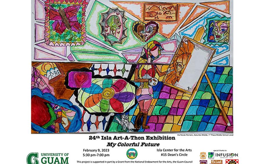 This artwork submitted by Iris Nicole Romero, from Astumbo Middle School, won first place in the middle school category, 24th Isla Art-A-Thon.