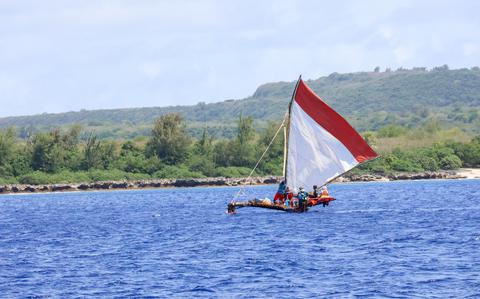 Photo Of Navigators sail from Guam to Saipan in April 2025 as part of the Voyaging for Peace: Ta’hita Marianas event, sponsored by the University of Guam Island Wisdom Council.