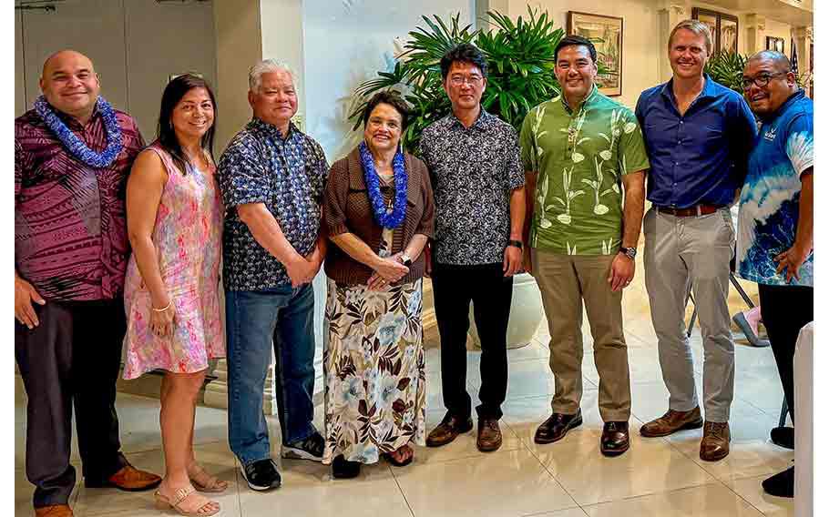 Guam officials and representatives from Gyeongin Sea Grant announce a partnership to introduce digital twin technology to the island.