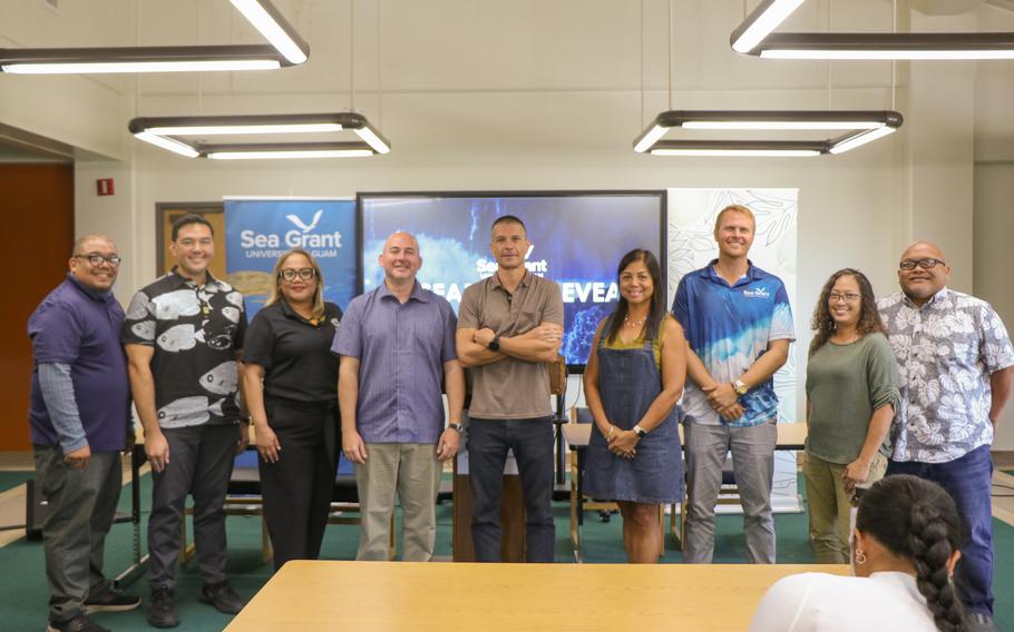 University of Guam officials pose with some of the recipients of the 2024-2026 UOG Sea Grant Competitive Research Funding. The UOG Center for Island Sustainability and Sea Grant held an event announcing the selection on Thursday, August 15, at the UOG RFK Memorial Library.