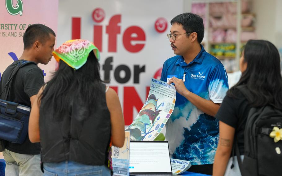 Community members participate in the perceptions on ocean energy survey held on Guam in 2024.