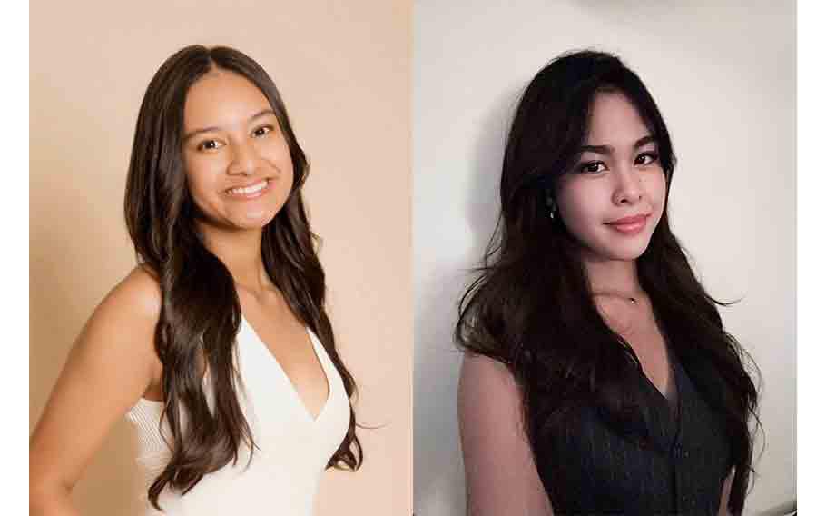 (Left) Aleya Roberto, an 11th-grade student at George Washington High School, (Right) a junior at Okkodo High School
