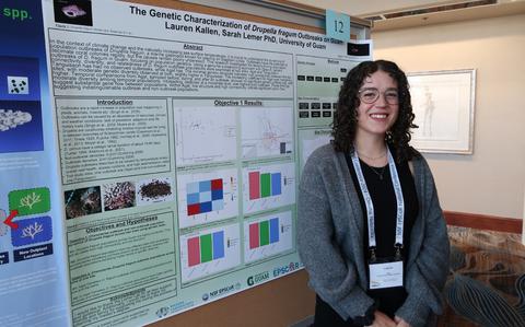 Photo Of Lauren Kallen presents her research on sea snail that feeds on staghorn corals at the 28th NSF EPSCoR conference.