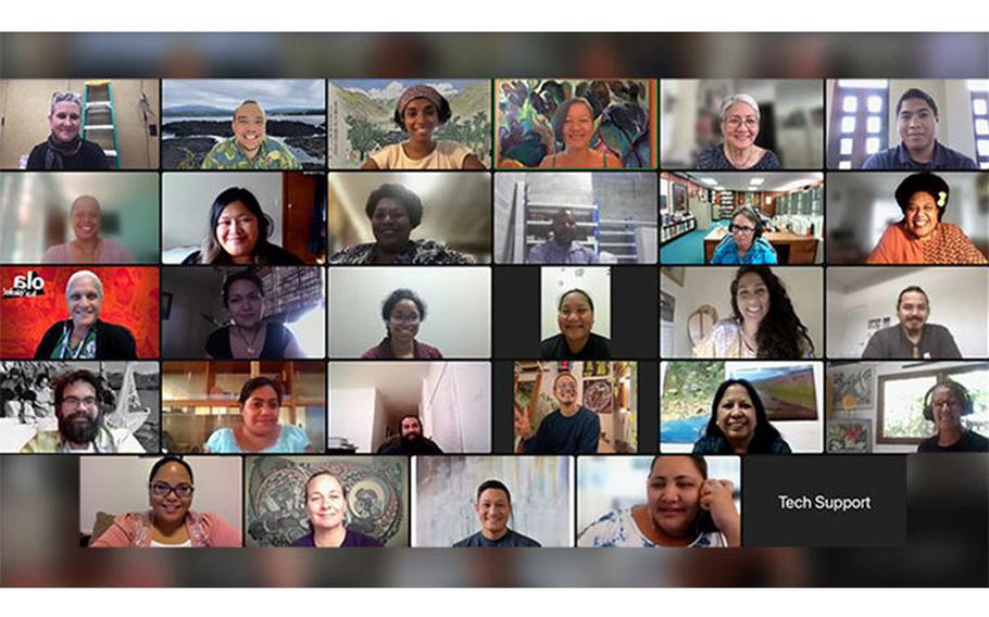 The inaugural cohort of the University of Hawaiʻi at Mānoa and East-West Center’s new museum institute during the first meeting in January of the six-month program. Photo courtesy of the University of Hawaiʻi at Mānoa