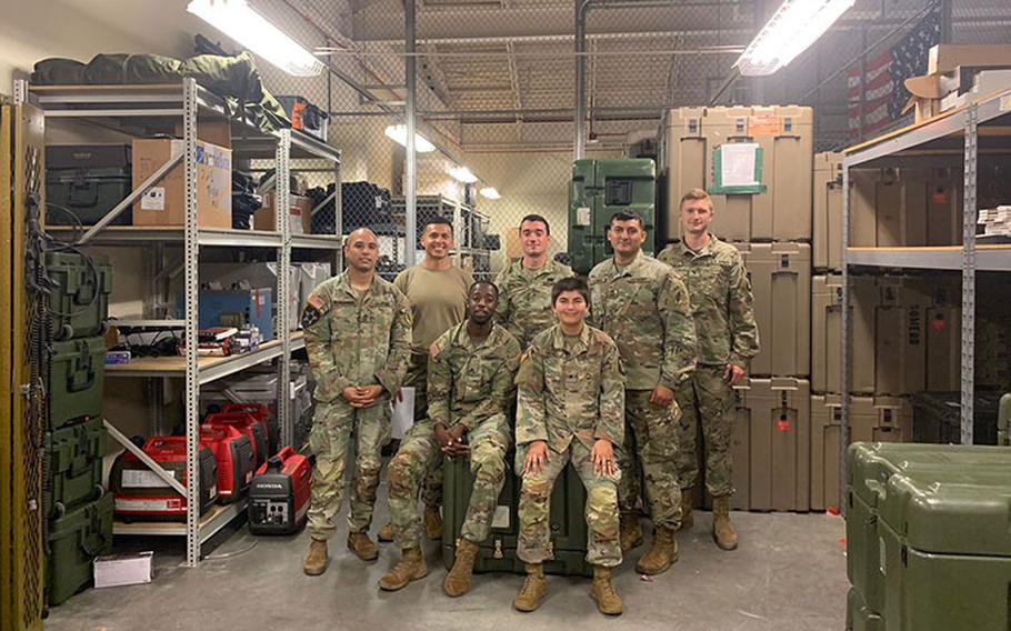 University of Guam ROTC Cadet Talia Meno (seated at right) with members of the special operations medical unit in the 528th Sustainment Brigade at Fort Bragg, N.C., where she is shadowing an Army second lieutenant. Photos courtesy of University of Guam