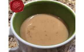A full close-up of pumpkin spice creamer.
