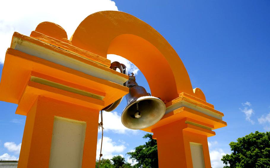 A bell at Two Lovers’ Point in Guam.