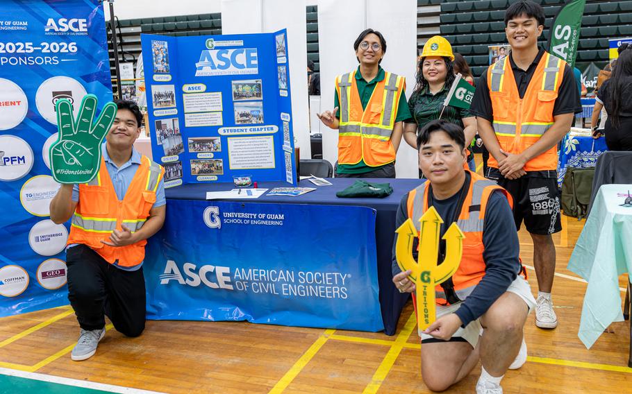Members of the University of Guam American Society of Civil Engineers (ASCE) Student Chapter pose for a photo.