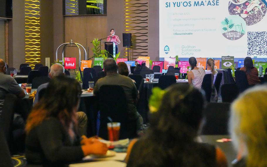 Guahan Sustainable Culture’s Michelle Crisostomo presented in the Royal Ballroom during the Guam Green Growth Sustainable September Finale event.  The workshop on Composting drew community members from all over who are interested in starting their own composting waste management system at their residence or offices. 