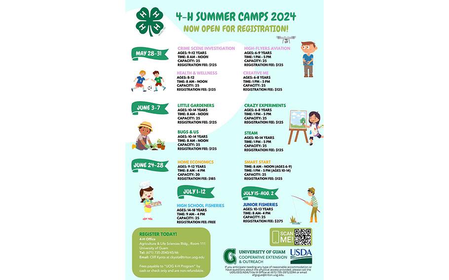 4H summer camps flyer