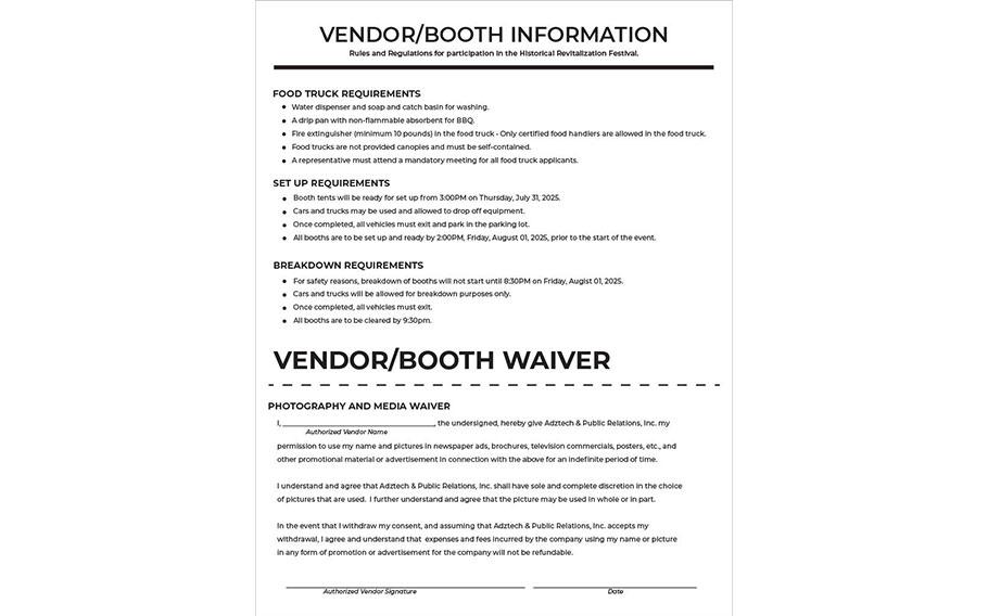 flyer promoting the event.