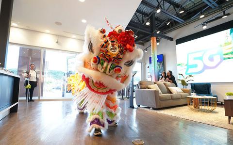 Photo Of  traditional Lion Dance performances at one of the retail stores.