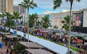 Many Guam residents and visitors arrived early to shop the Tumon Night Market at Pleasure Island.