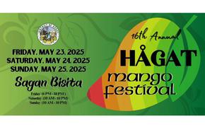 flyer promoting the festival. graphic illustration of mango is used.