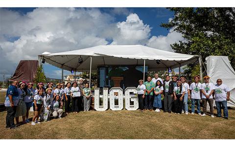 Photo Of Gov. Lou Leon Guerrero, Lt. Gov. Josh Tenorio, the University of Guam leadership, Student Government Association members, and others gather for a group photo at the opening ceremony for the 56th Charter Day at UOG on Thursday, March 7.