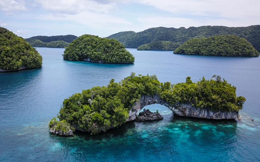 tiny islands in Palau.