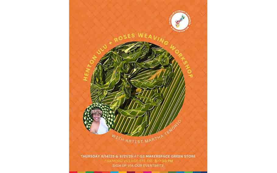 Henton Ulu + Roses Weaving Workshop flyer