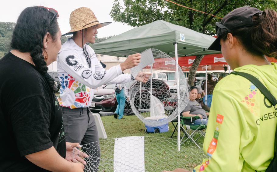 University of Guam Center for Island Sustainability and Sea Grant Sustainability Coordinator Phillip Cruz conducts recycling outreach and lessons on the parade route during the 2022 Liberation Day Parade. Cruz and the Guam Green Growth Conservation Corps will be on the 80th Liberation Day Parade.