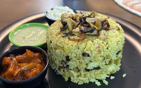 rice on a plate.