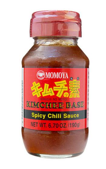 A bottle of kimchee base.
