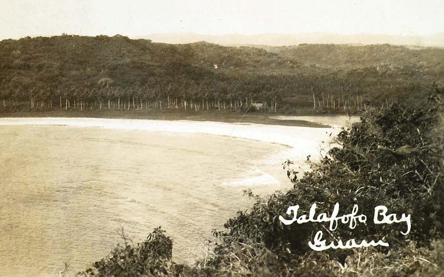 This historic photo shows Talo’fo’fo Bay where Carolinians landed during a 1788 voyage to trade for iron.