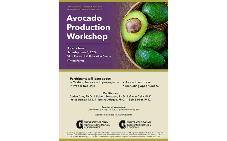 UOG Avocado Production Workshop Flyer