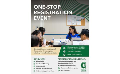 Photo Of flyer promoting one-stop registration,