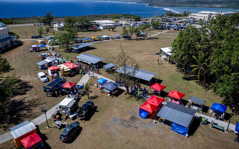 Vendors and student organizations put on displays in the Center Courtyard at the 56th Charter Day at the University of Guam on Thursday, March 7.