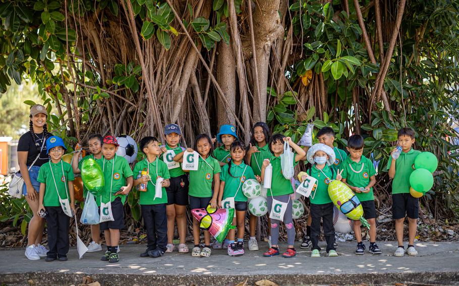 Students from Daniel L. Perez Elementary School in Yigo take a field trip to the 56th Charter Day at the University of Guam on Thursday, March 7.