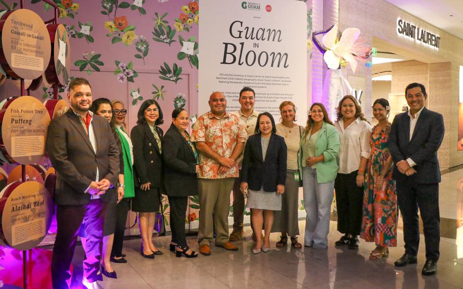 DFS, UOG and Government leaders were on hand for the launch of the Guam in Bloom exhibit at the T Galleria by DFS.  The exhibit will be open all month long in celebration of Sustainable September. 