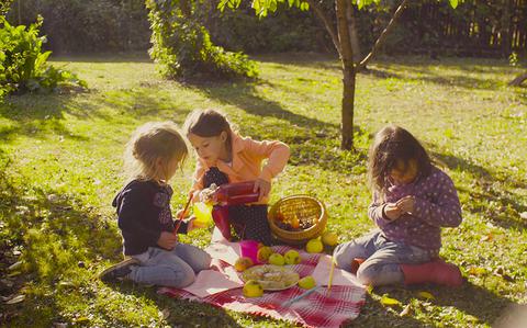 Photo Of Kids enjoying picnic.