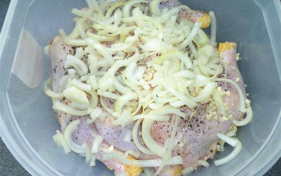 Add all the ingredients into the bowl.