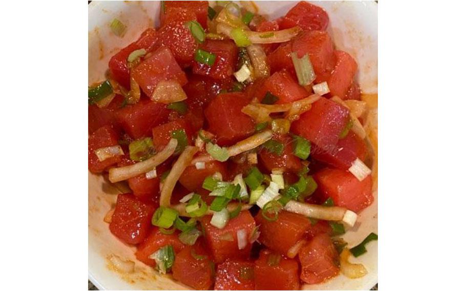 All the ingredients are in a bowl.