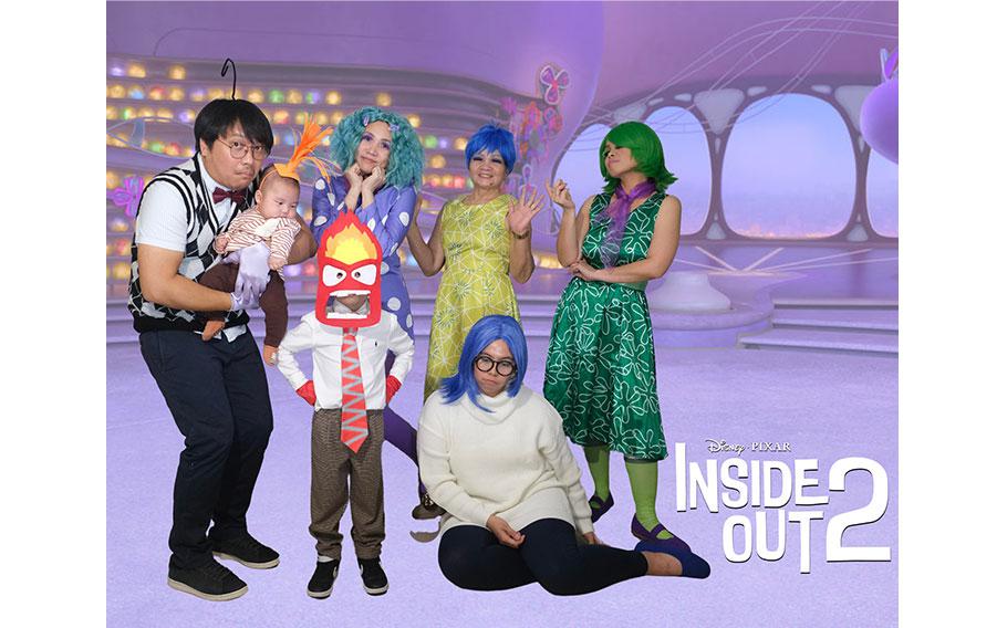 some people wear costume of inside out 2.