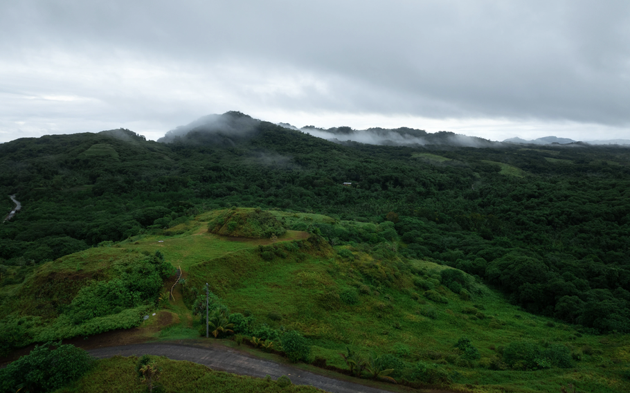 Aerial imagery of one of the many terraces in Aimeliik, Palau.