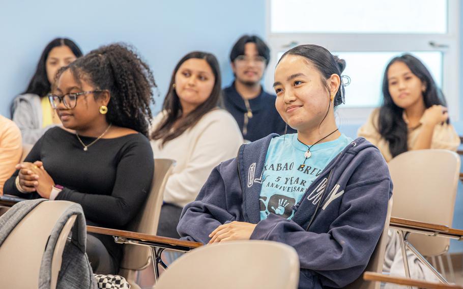 Students in a classroom.