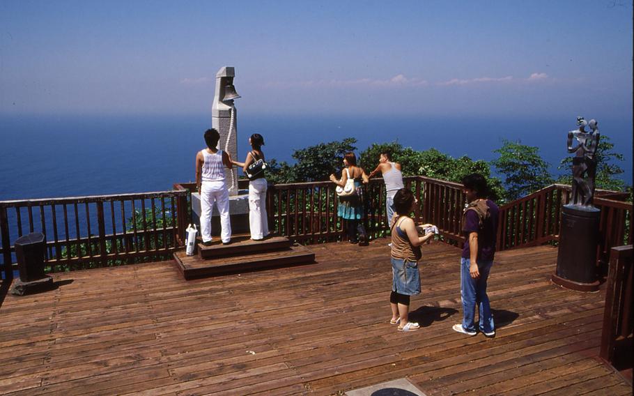 visitors enjoying the ocean view from lover’s point.