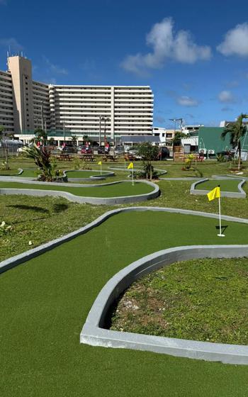 mini golf courses.