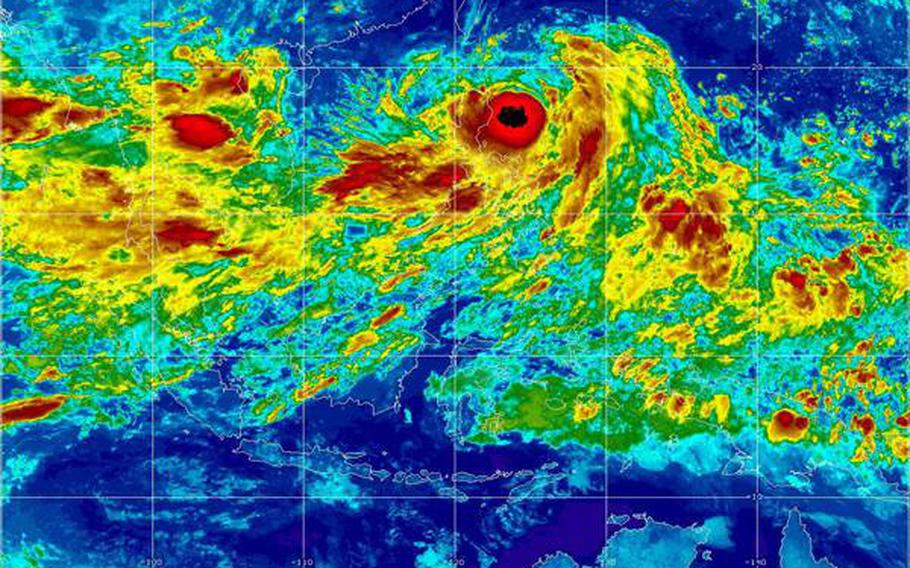 A weather map.