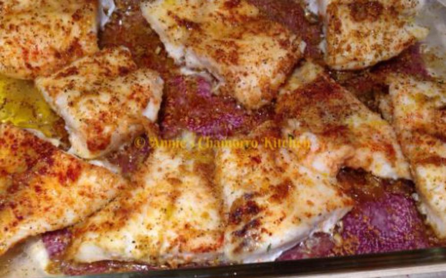 Bake the fish at 400 degrees for 15 minutes.